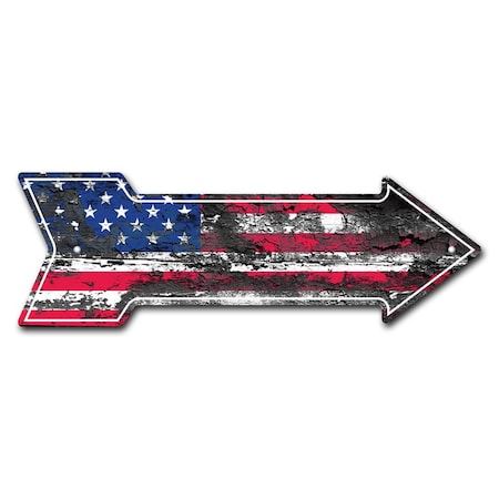 Signmission American Flag 2 Arrow Sign Funny Home Decor 36in Wide P-ARROW12-999986